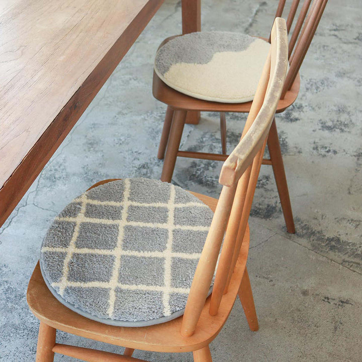 チェアパッドキャンパスタフトチェアパッドウェーブ洗える