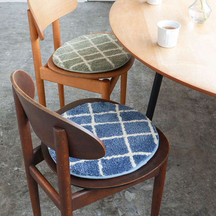 チェアパッドキャンパスタフトチェアパッドチェック洗える