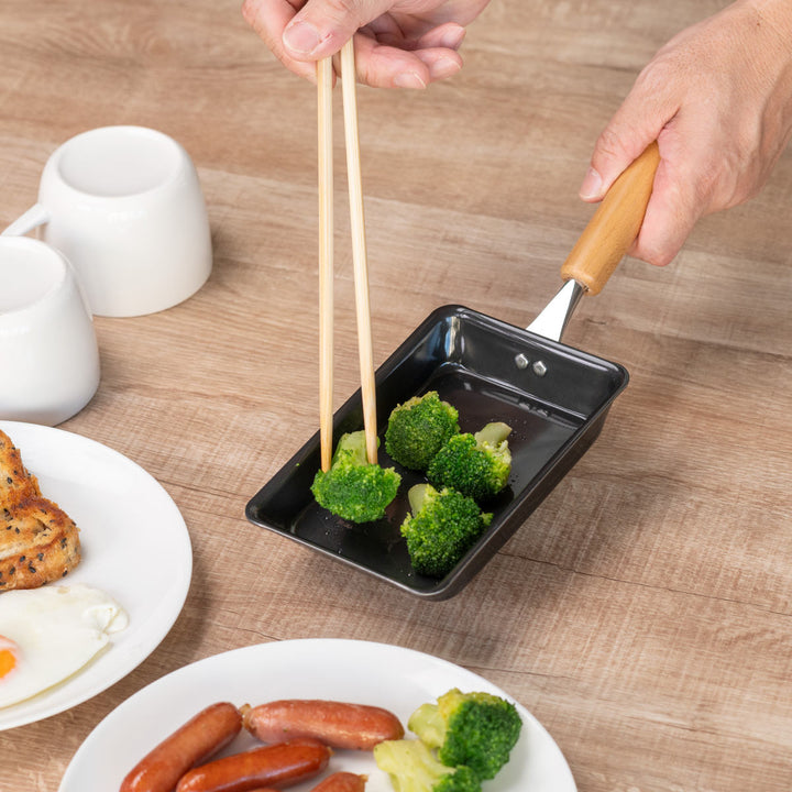 フライパン鉄製玉子焼き器9×13cm鉄炎の技お弁当用玉子焼き器IH対応