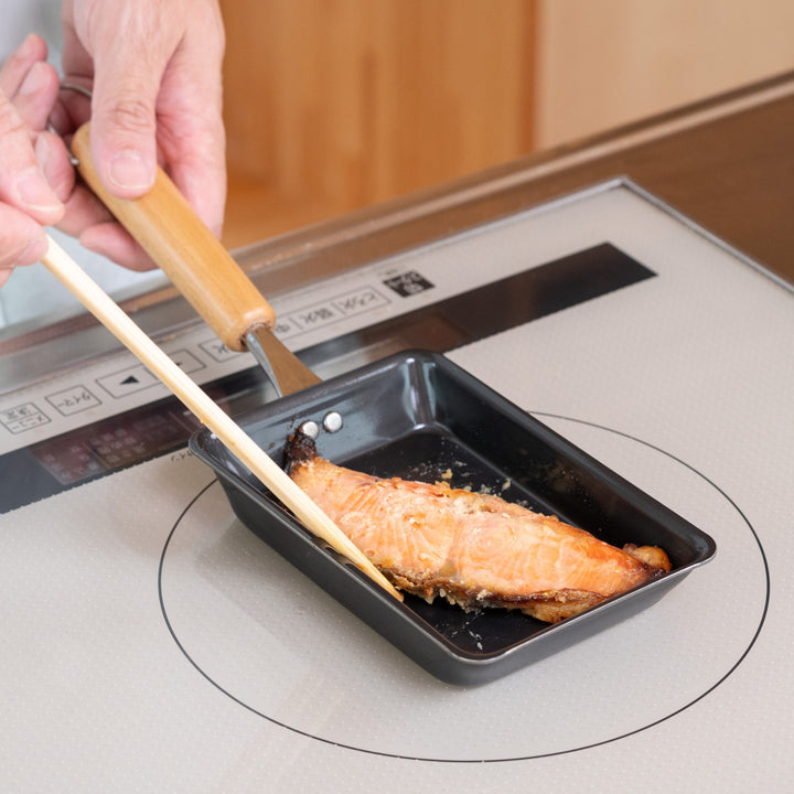 フライパン鉄製玉子焼き器9×13cm鉄炎の技お弁当用玉子焼き器IH対応