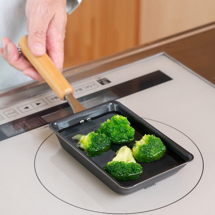 フライパン鉄製玉子焼き器9×13cm鉄炎の技お弁当用玉子焼き器IH対応