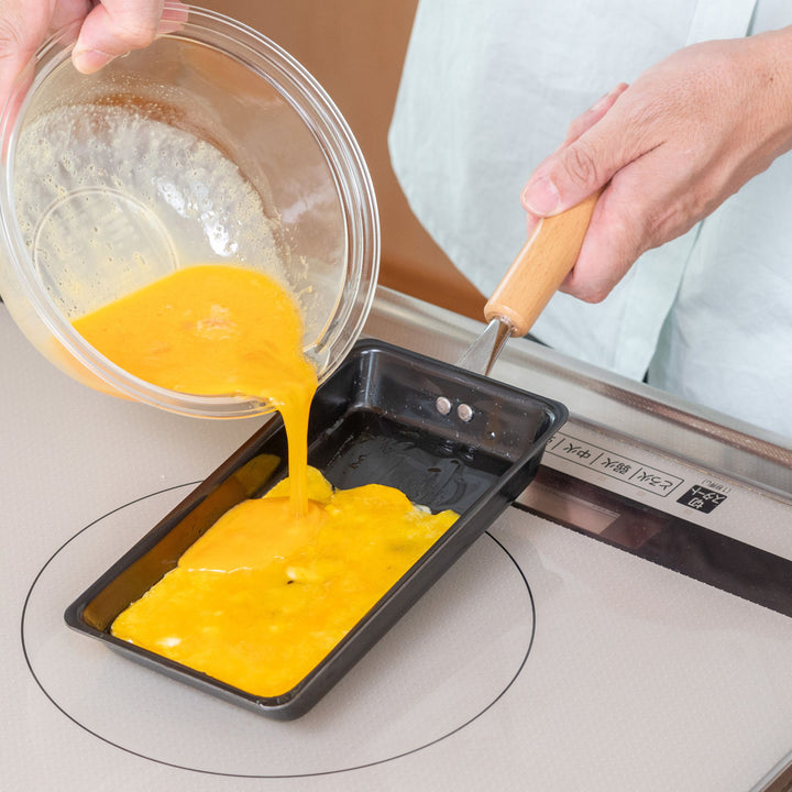 フライパン鉄製玉子焼き器9×17.5cm鉄炎の技IH対応