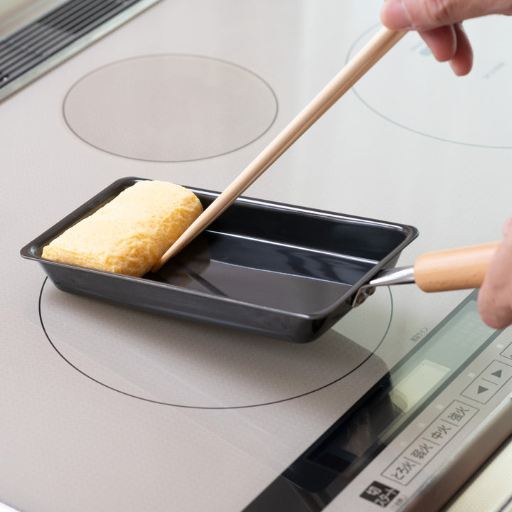 フライパン鉄製玉子焼き器9×17.5cm鉄炎の技IH対応