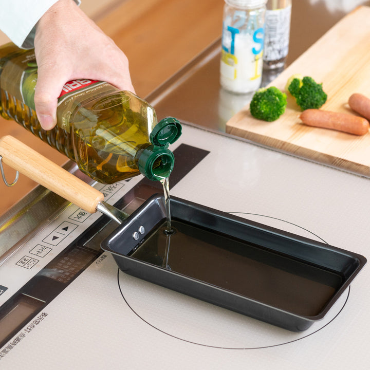 フライパン鉄製玉子焼き器9×17.5cm鉄炎の技IH対応