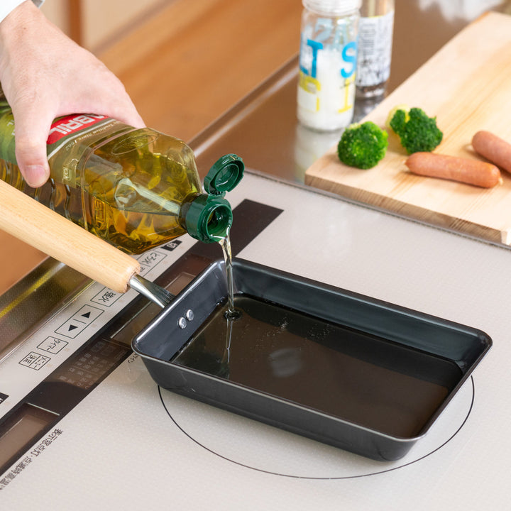 フライパン鉄製玉子焼き器11.5×17cm鉄炎の技IH対応