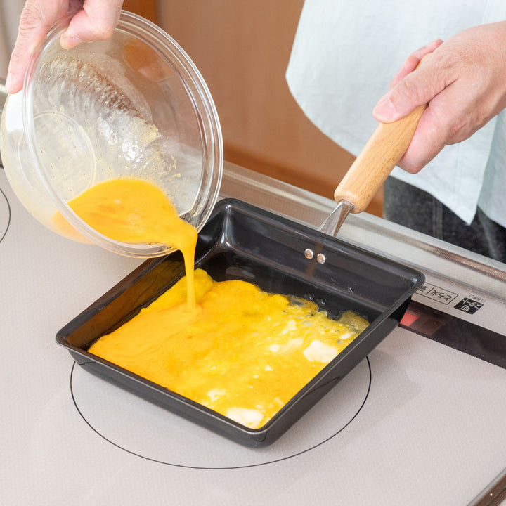 フライパン鉄製玉子焼き器16×16cm鉄炎の技IH対応