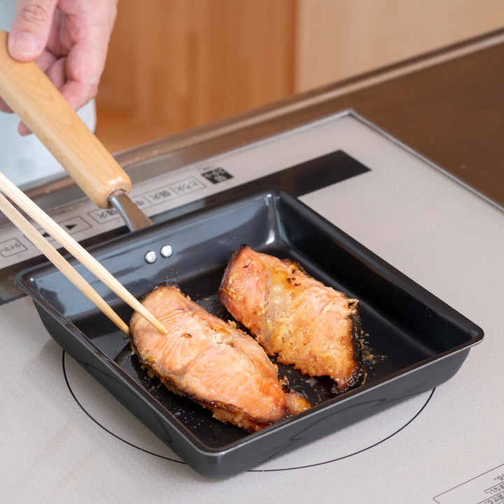 フライパン鉄製玉子焼き器16×16cm鉄炎の技IH対応