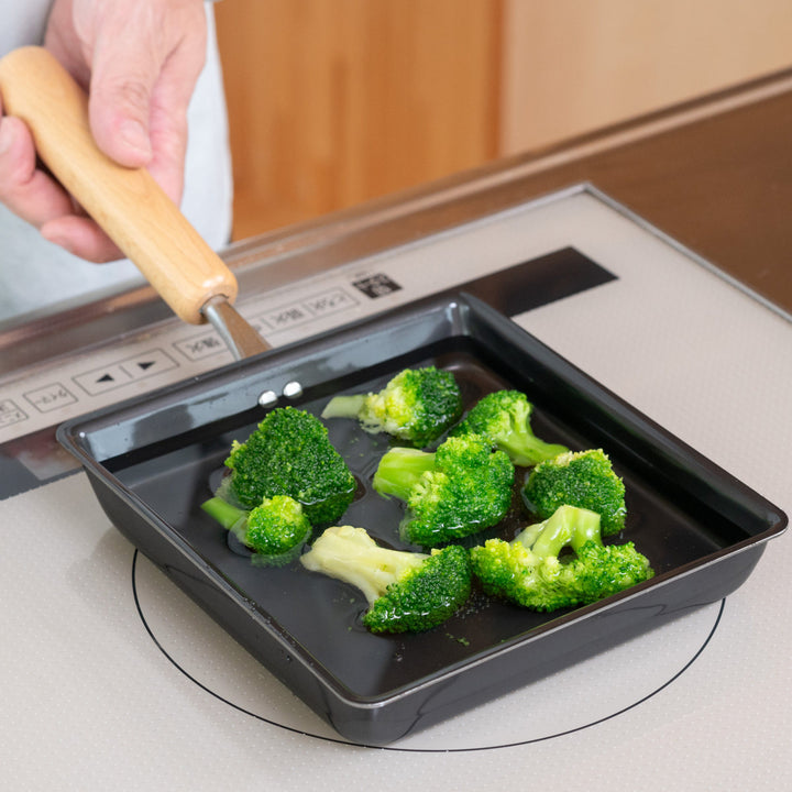 フライパン鉄製玉子焼き器16×16cm鉄炎の技IH対応
