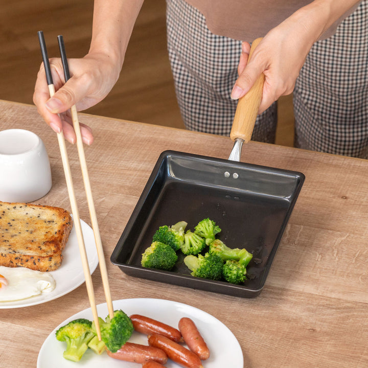 フライパン鉄製玉子焼き器16×16cm鉄炎の技IH対応