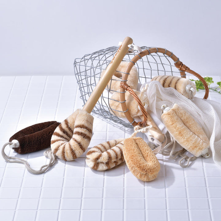 亀の子束子西尾商店ボディたわし柄付サトオさんとてもやわらかい