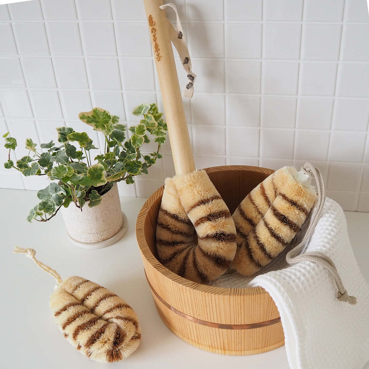 亀の子束子西尾商店ボディたわしひも付タムラさんやわらかい