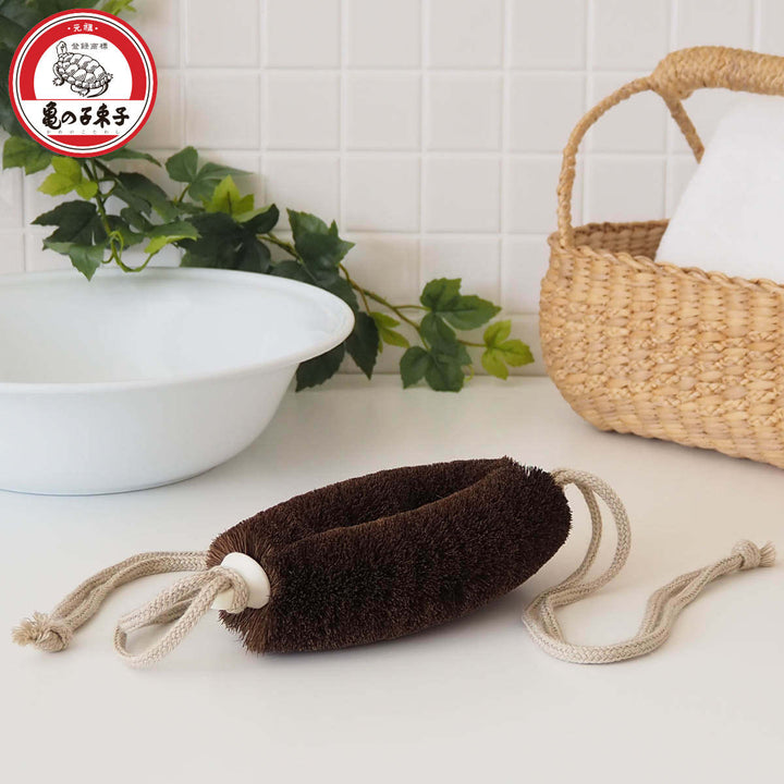 亀の子束子西尾商店ボディたわしひも付ナリタくんややかため