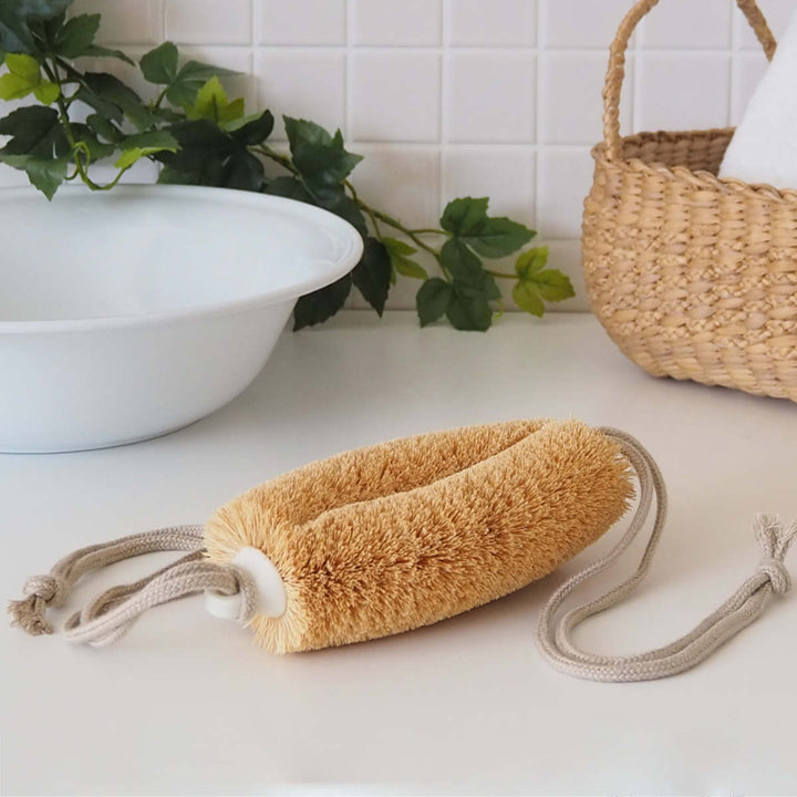 亀の子束子西尾商店ボディたわしひも付ニシオくんかため