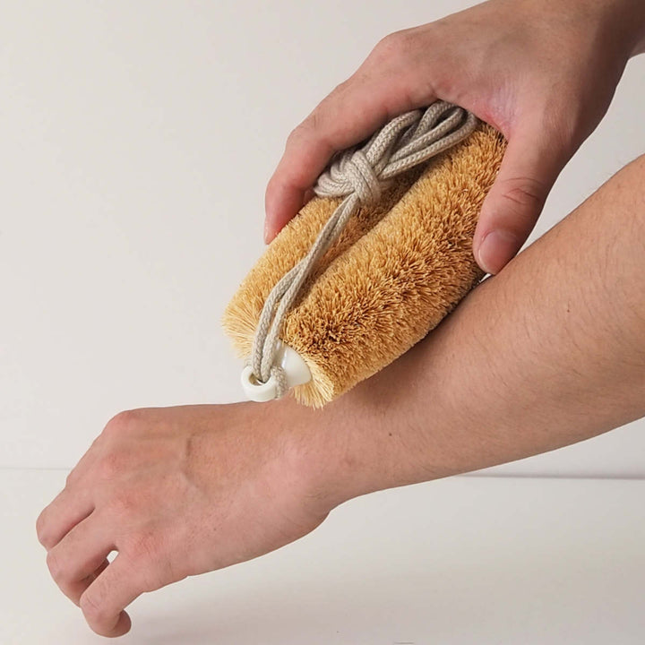 亀の子束子西尾商店ボディたわしひも付ニシオくんかため