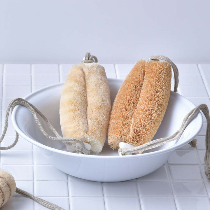 亀の子束子西尾商店ボディたわしひも付ニシオくんかため