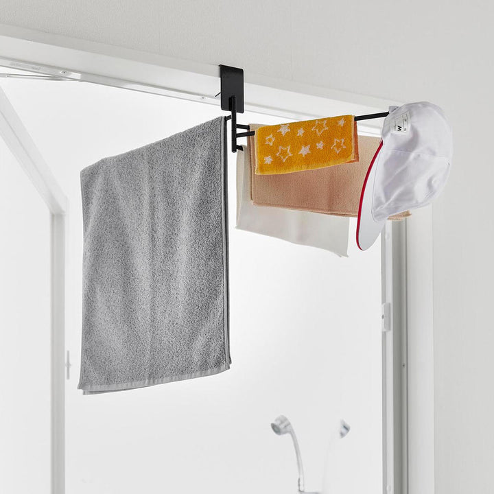 山崎実業tower360度回転できる室内物干しタオルハンガータワー