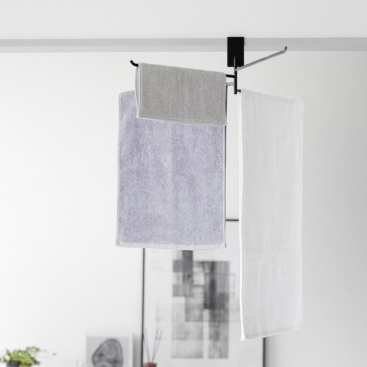 山崎実業tower360度回転できる室内物干しタオルハンガータワー