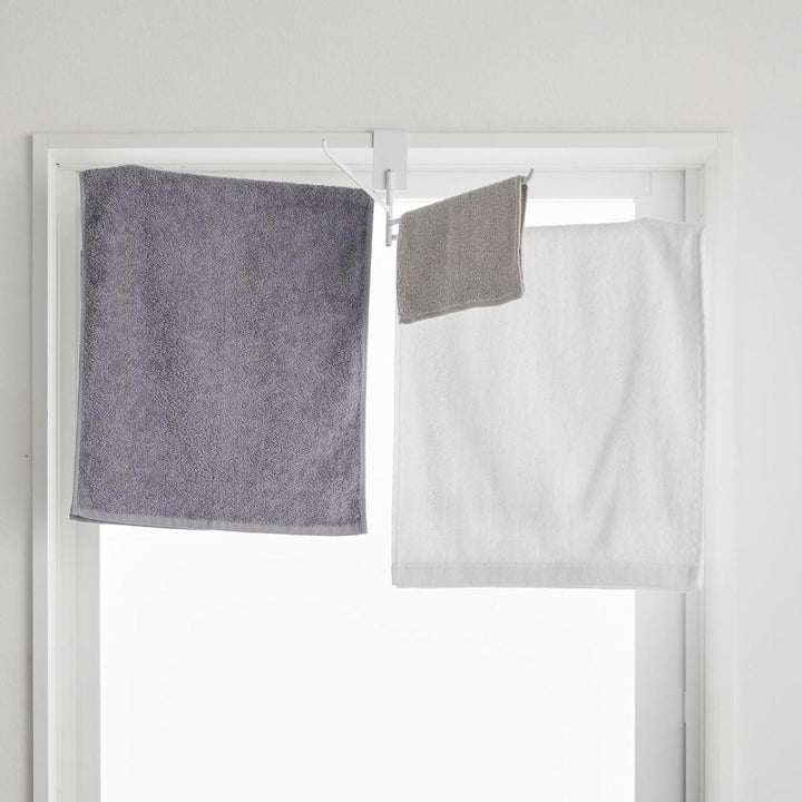 山崎実業tower360度回転できる室内物干しタオルハンガータワー