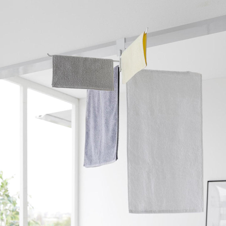 山崎実業tower360度回転できる室内物干しタオルハンガータワー