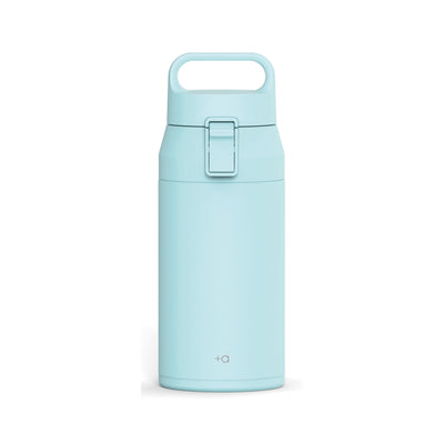 水筒 350ml プラスエーハンドル付きステンレスワンプッシュボトル