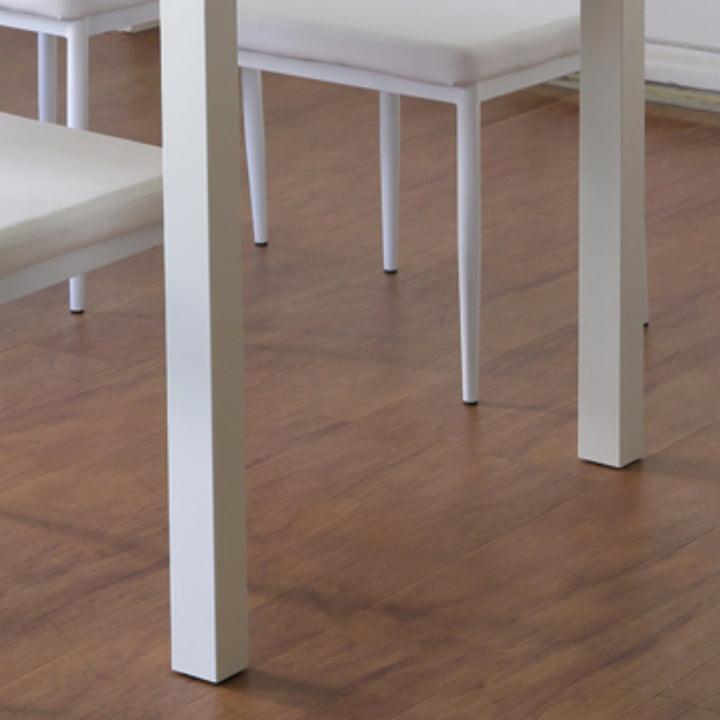 ダイニングテーブル幅135cmガラス天板大理石調CLAVIER