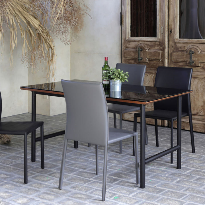 ダイニングテーブル幅135cmガラス天板ZEAL