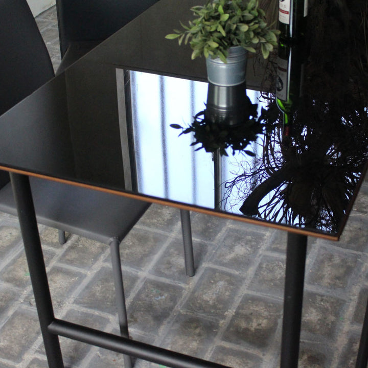 ダイニングテーブル幅135cmガラス天板ZEAL