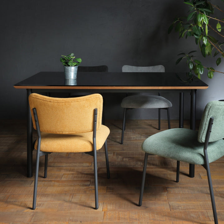 ダイニングテーブル幅135cmガラス天板ZEAL