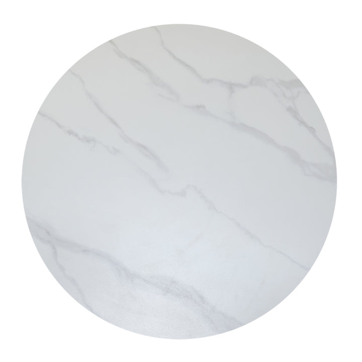 ダイニングテーブル直径117cm円形大理石調COBBLEラウンドテーブル
