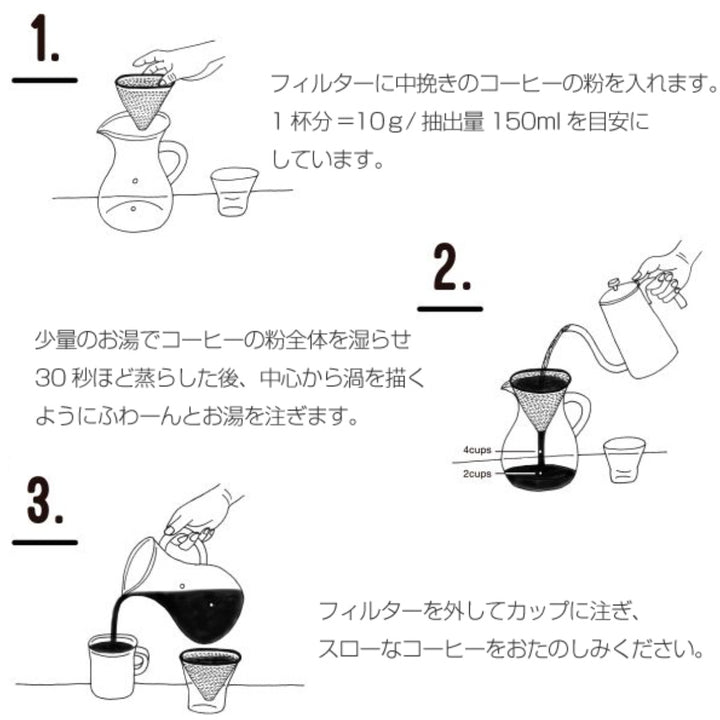 キントーコーヒーメーカー300ml2杯用カラフェセットSLOWCOFFEESTYLEスローコーヒースタイルステンレス