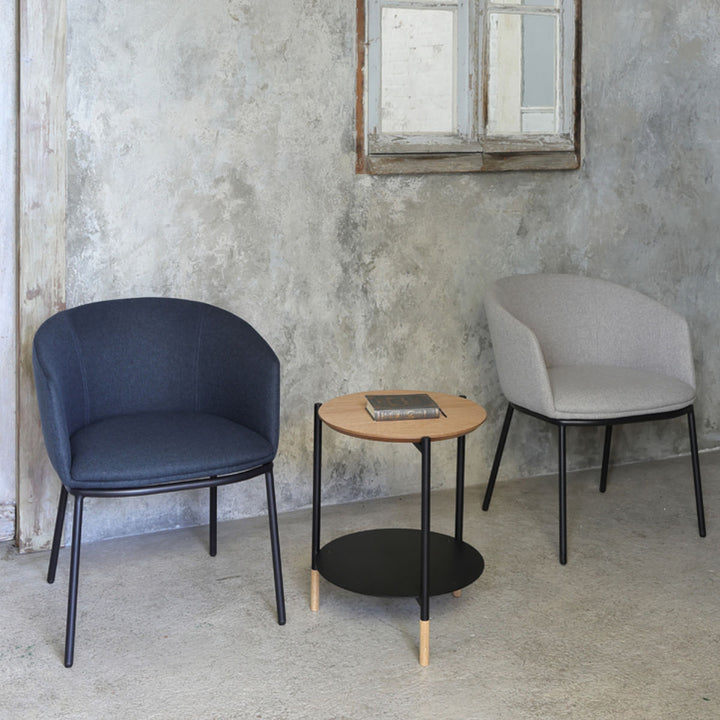 ダイニングチェア座面高44.5cmNAVE肘掛け付きファブリック