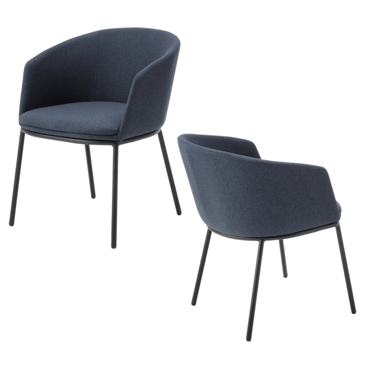 ダイニングチェア座面高44.5cmNAVE肘掛け付きファブリック