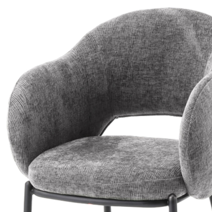 ダイニングチェア座面高43.5cmBALENA肘掛け付きファブリック