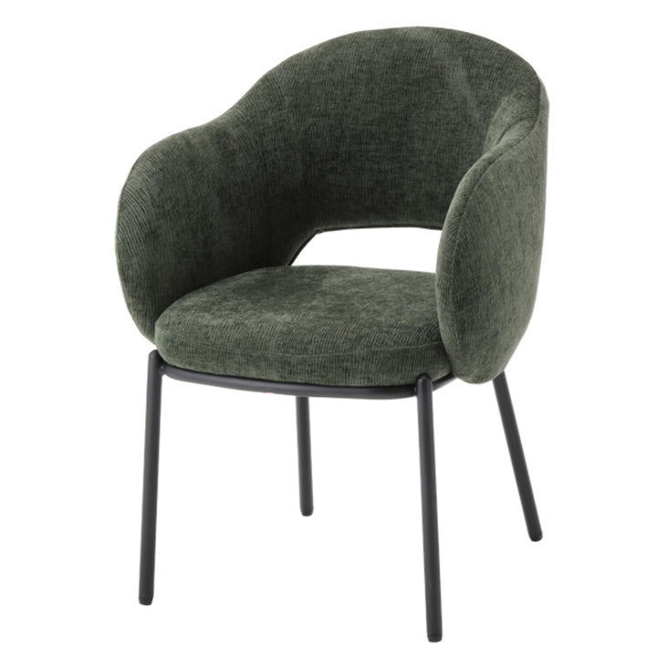 ダイニングチェア座面高43.5cmBALENA肘掛け付きファブリック