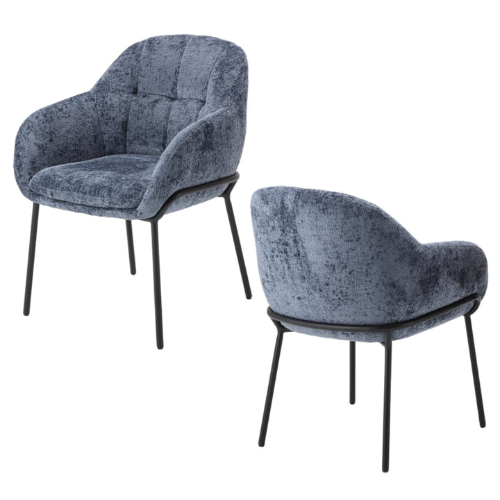 ダイニングチェア座面高45cmTRENCH肘掛け付きファブリック