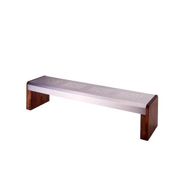 【法人限定】 屋内用ベンチ 背なし ステンレス製 180cm 3～4人掛け