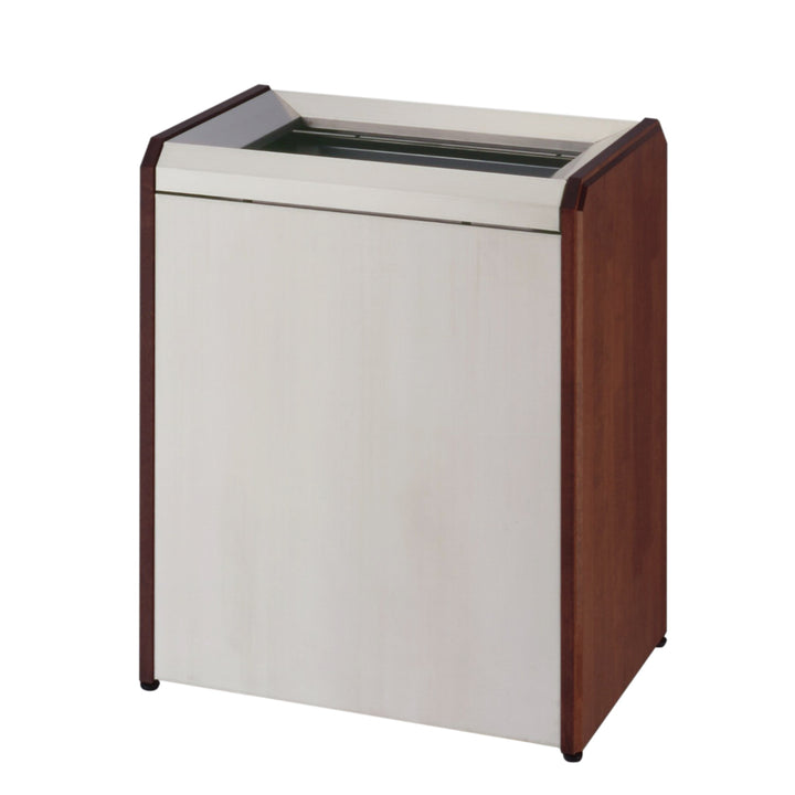 【法人限定】 業務用ゴミ箱 屋内用 クリンダスト ステンレス/木製側板 118L