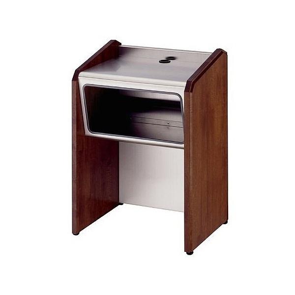 【法人限定】 テレホンスタンド 業務用 ステンレス/木製側板 ロータイプ 車いす用