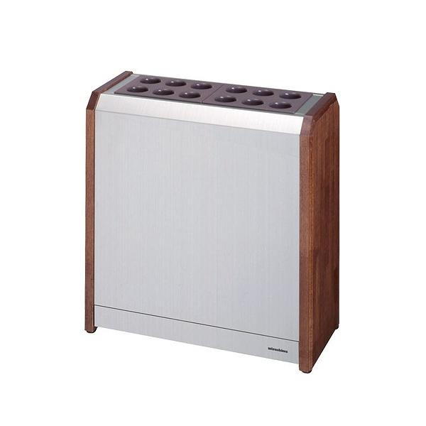 業務用傘立て レインスタンドWS ステンレス/木製カバー 12本立