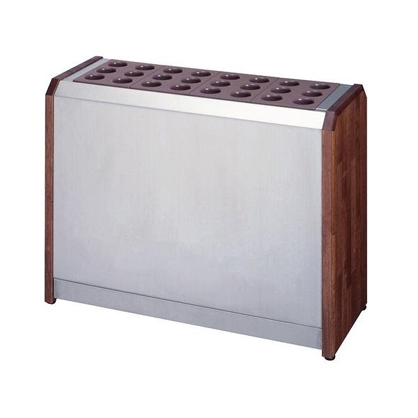 【法人限定】 業務用傘立て レインスタンドWS ステンレス/木製カバー 24本立