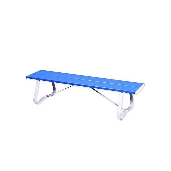 樹脂ベンチ 背なし ブルー 180cm 3～4人掛け用