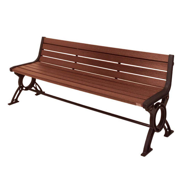 【法人限定】 業務用 屋外用木調ベンチ 肘なし 180cｍ 3～4人掛け リサイクルベンチRB6