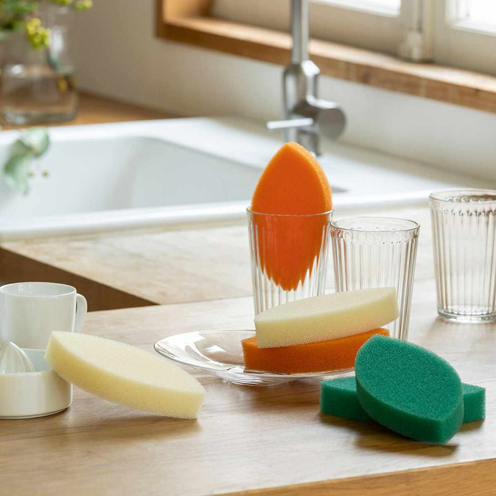 キッチンスポンジ亀の子束子亀の子スポンジDo木の葉薄型2個入