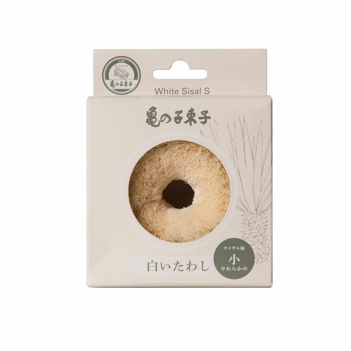 キッチンタワシ亀の子束子白いたわしサイザル麻小