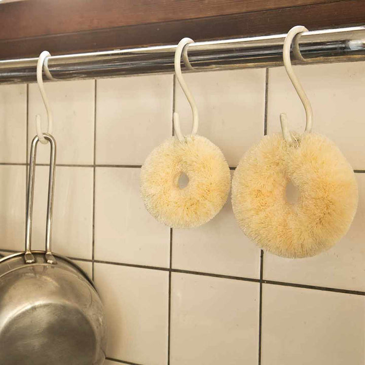 キッチンタワシ亀の子束子白いたわしサイザル麻小