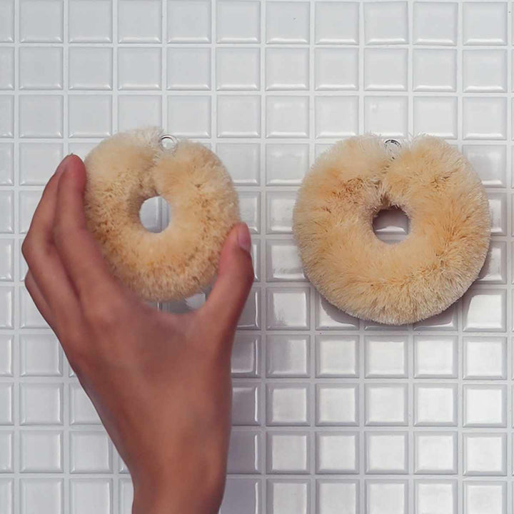 キッチンタワシ亀の子束子白いたわしサイザル麻小