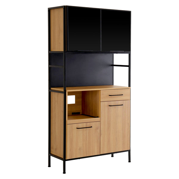 食器棚幅92.7cmマグネット収納スライド棚可動棚