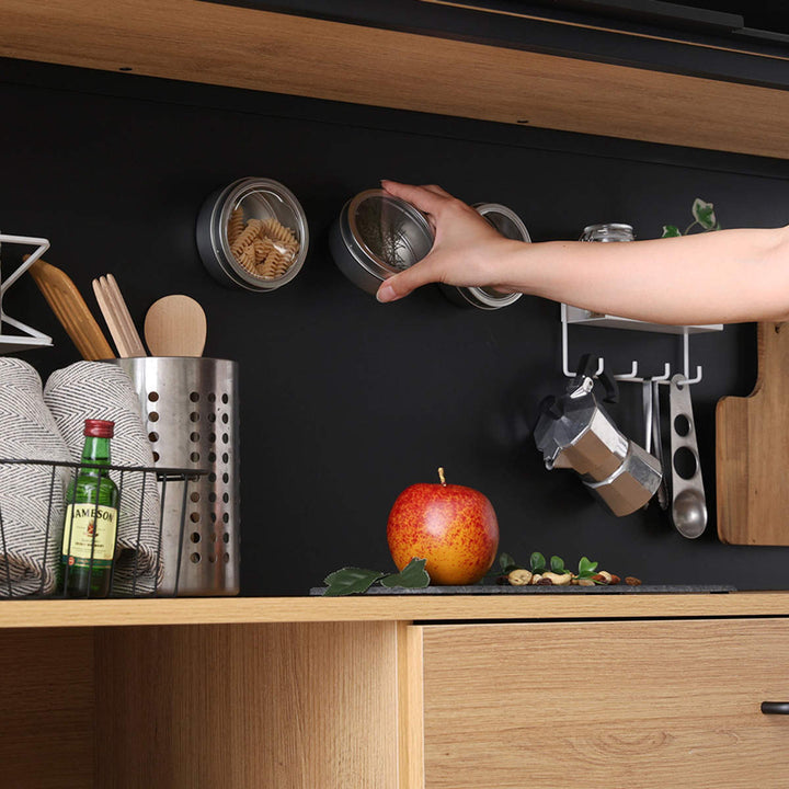 ゴミ箱上ラック幅136cmヴィンテージ調スライド棚可動棚マグネット収納