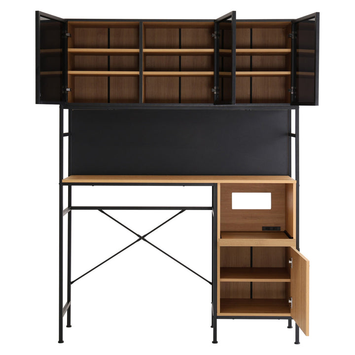 ゴミ箱上ラック幅136cmヴィンテージ調スライド棚可動棚マグネット収納