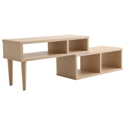 テレビ台 幅75～135cm Nouvellvie 伸縮 木目調 コンパクト オープンデッキ コーナー